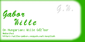 gabor wille business card